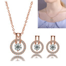 new fashion charm drill Full star necklace earrings suit high quality zirco H2U6