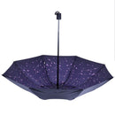 Stars Three-folding Umbrella Rainy Sunny Parasol Vinyl Anti-UV Umbrella Wom H1G9