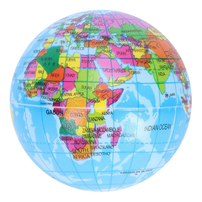 Mini earth globe ball Foam anti-stress ball Z2F4