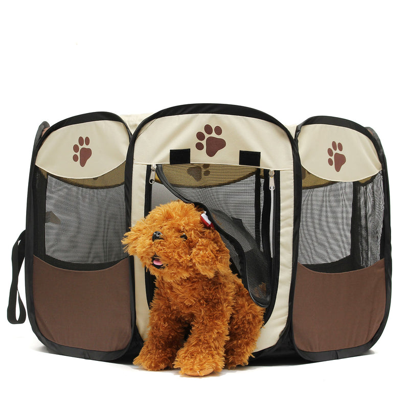 OxGord 45cm Pet Dog Cat Playpen Tent Portable Exercise Fence Kennel Cage Crate
