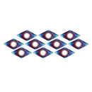 Drillpro 10pcs HRC45 Blue Nano DCMT070204 YBC251 Carbide Insert for SDJCR/SDNCN/SDQCR Turning Tool