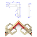 Upgrade Aluminium Alloy 90 Degree 120x120mm Precision Clamping Square with Metric and Inch Scales Woodworking Machinist Square Positioning Right Angle Clamping Measure