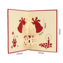 3D Pop Up Greeting Card Table Merry Christmas Post Card Gift Craft Paper DIY
