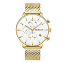 CURREN 8339 Fashion Business Men Watch Light Luxury Waterproof Large Dial Quartz Watch
