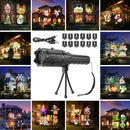 12 Pattern Outside LED Projector Light Atmostphere Light Landscape Laser Lamp Halloween Kid Gift