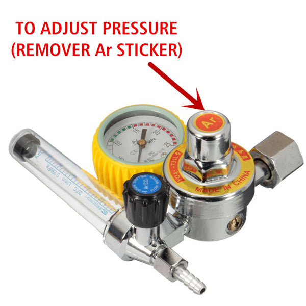 Argon Co2 Gas Mig Tig Flow Meter Welding Weld Regulator Gauge Welder Cga580 Fits