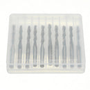 Drillpro 10pcs 3.175x17mm Spiral Ball Nose End Mill CNC Milling Cutter Engraving Bits