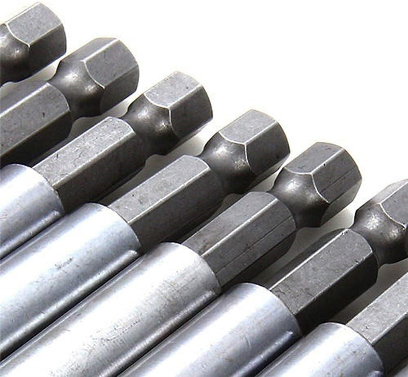 10pcs Socket Drill Bit Holder Hex Shank Magnetic Extension for Screwdriver