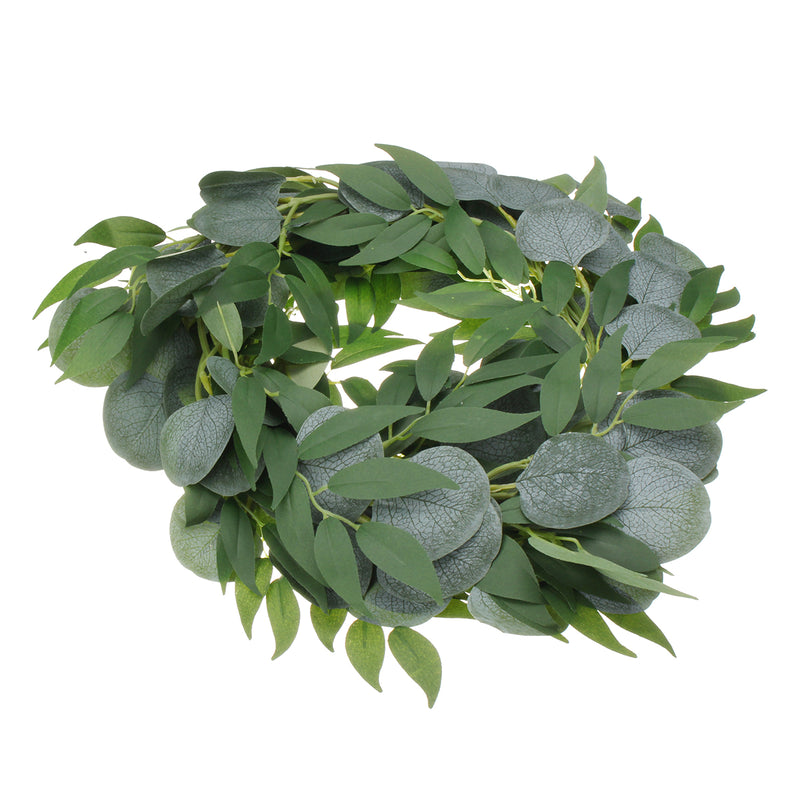 Artificial Silver Dollar Eucalyptus Garland Faux Silk Leaf Vine Greenery Willow Ring Wedding Home Garden Decorations