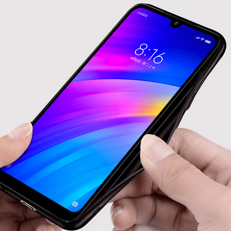 Bakeey Luxury Fabric Splice Soft Silicone Edge Shockproof Protective Case For Xiaomi Redmi 7 / Redmi Y3