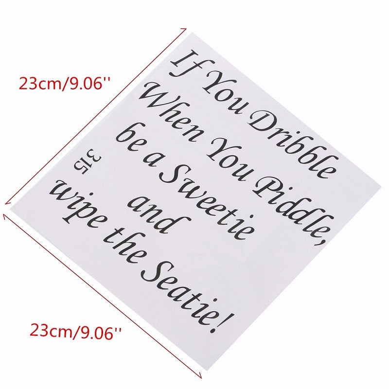 Waterproof Removable Toilet Seat Cover Sticker If You Dribblre Bathroom Wall Decal Home Decor