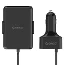 ORICO 52W 5 Ports QC3.0 LED Indicator Fast Charging Smart Car Charger With Extension Cord For iPhone XS 11 Pro Huawei P30 Pro Mate 30 Xiaomi Mi9 9Pro