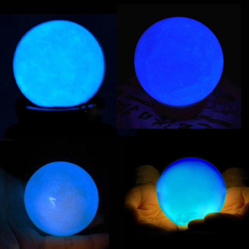 Luminous Pearl Glow In The Dark Stone Luminous Quartz Crystal Sphere Ball Night Pearl