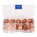 200Pcs Solid Copper Washer Sump Plug Assorted Flat Sealing Washer Kit 9 Sizes