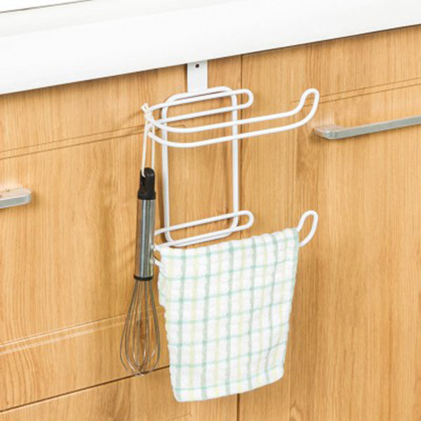 Toilet Roll Paper Holder Door Back Hanging Towel Roll Tissue Rack Kitchen Cupboard Paper Storage