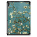 Tri-Fold Printing Tablet Case Cover for Lenovo Tab E10 Tablet - Apricot Blossom