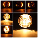 7inch H4 35W Motorcycle Headlight Amber LED Turn Signal Indicators For Harley Honda