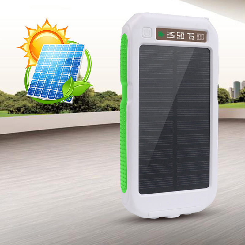 BAKEEY LED Dual USB Ports Solar Panel Power Bank Case 10000mah Waterproof Battery Charger DIY Kits Box Shell For Mobile Phones