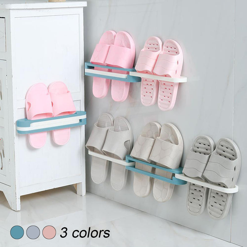 3 in 1 Home Wall-Mounted Shoes Shelf Racks Slippers Shoes Holder Shoes Storage Rack Shoes Organizer