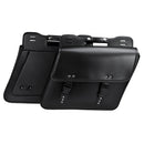 Motorcycle Saddlebags Tool Luggage Saddle Bag Black PU Leather Universal