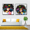 Miico Hand Painted Combination Decorative Paintings Girl Portrait Wall Art For Home Decoration