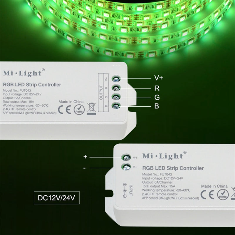 Milight FUT043 DC12V-24V Max 15A Smart APP RGB LED Strip Controller for Light