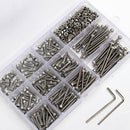 Suleve M3SS2 M3 442Pcs Stainless Steel Allen Bolt Nut Hex Socket Cap Screw Assortment Kit