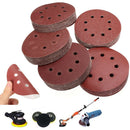 100Pcs 5in Sander Disc 60/80/100/120/240 Grit Sandpaper Sheet Hook Loop San