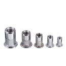 Suleve MXRN5 180Pcs M3/M4/M5/M6/M8/M10 Stainless Steel Rivet Nut Threaded Countersunk Head Insert Nut Tool Kits