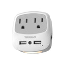 Multi US Plug Outlet Extender with 2 USB Wall Charger and Night Light for Cruise Ship Travel Power Adapter for Phone Charger Wall Plug