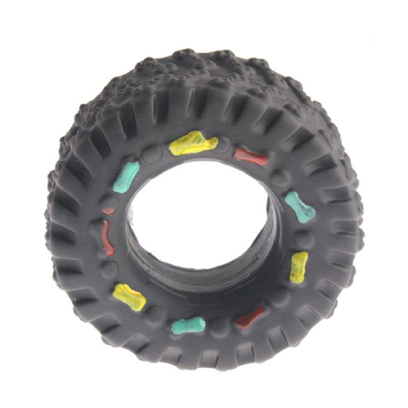 Rubber Dog's Toys Tyre Treads Tough Dog Toys Pet Chew Squeaky Toys for Dog PT3H2