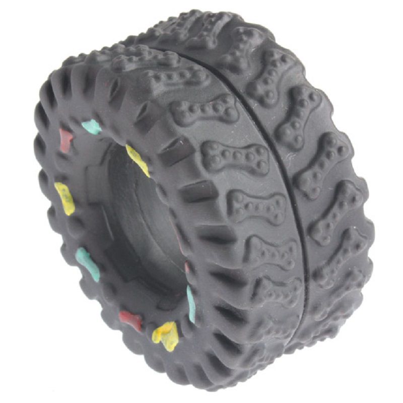 Rubber Dog's Toys Tyre Treads Tough Dog Toys Pet Chew Squeaky Toys for Dog PT3H2