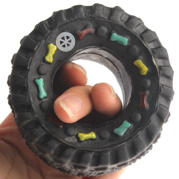 Rubber Dog's Toys Tyre Treads Tough Dog Toys Pet Chew Squeaky Toys for Dog PT3H2
