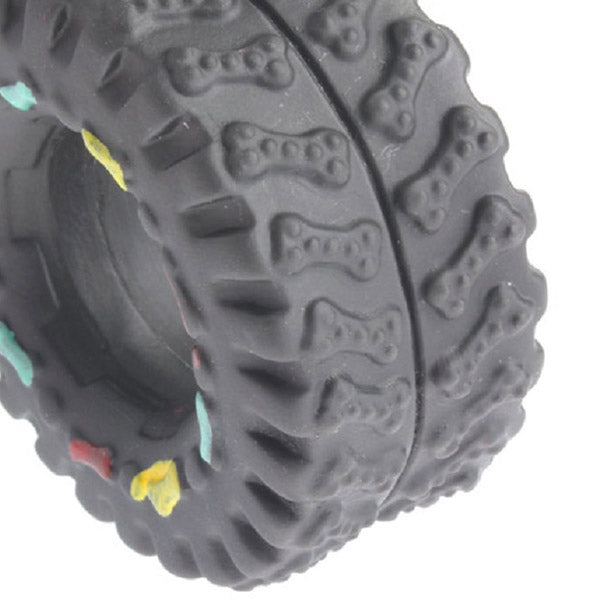 Rubber Dog's Toys Tyre Treads Tough Dog Toys Pet Chew Squeaky Toys for Dog PT3H2