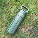 IPRee Outdoor CNC Waterproof Pill Storage Case EDC Seal Canister Survival Emergency Container