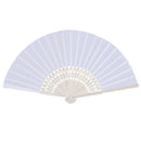 24 pcs/lot White Folding Elegant Silk Hand Fan with Gift bag Wedding & Part