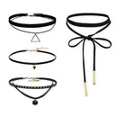 4 Pcs Choker Necklace for Women Girls, Black Classic Velvet Stretch Gothic  U5Z3