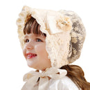 Lace Girls Hat Flower Princess Sun Hat Lace Up Girls Palace Beanie European Q5W1