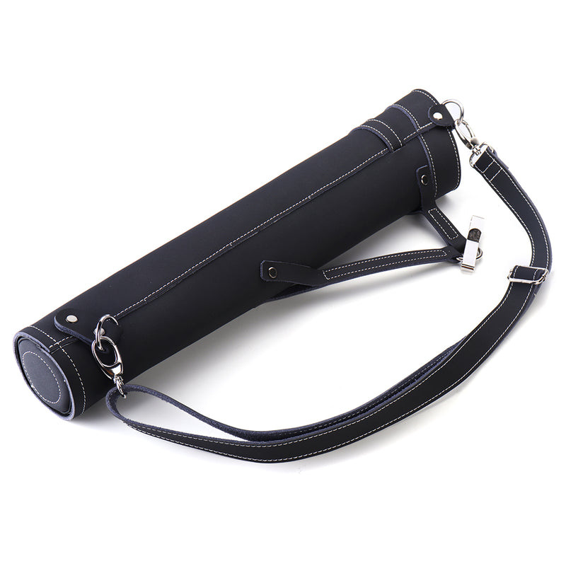 1Pcs Black Waist Hanging Arrow Quiver Pure Leather Shoulder-back Arrow Bag