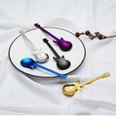 Guitar Coffee Teaspoons, 7pcs Colorful Stainless Steel Musical Coffee Spoon M5G5