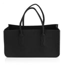 Felt bag black Fireplace wooden bag Felt basket Fire wood pocket Firewood baC6O6