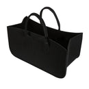 Felt bag black Fireplace wooden bag Felt basket Fire wood pocket Firewood baC6O6