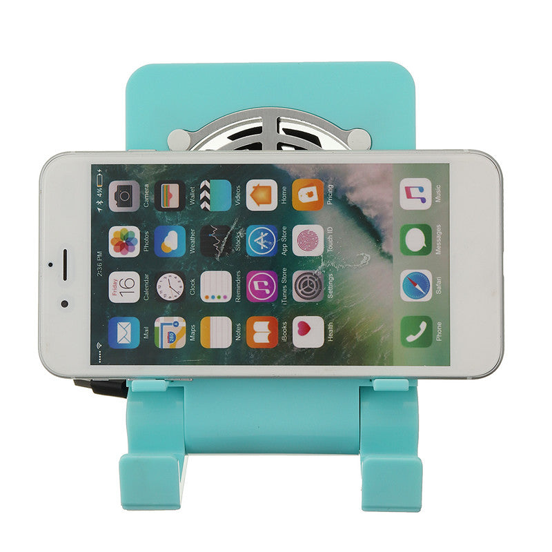 Bakeey Mini Fan Cooling Desktop Phone Holder Foldable Heat Dissipation Lazy Stand for Samsung Xiaomi