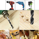 Drillpro 8pcs 3-10mm Carbon Steel Working Auger Drill Woodworking Tool Twist Drill Bit Set