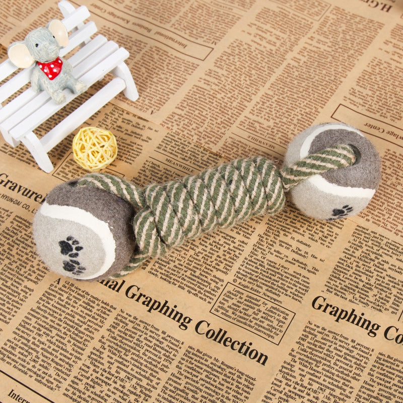 Pet Dog Chew Toys for Dog Dumbbell Rope Tennis Paw Ball Puppy Dog Teeth Cle