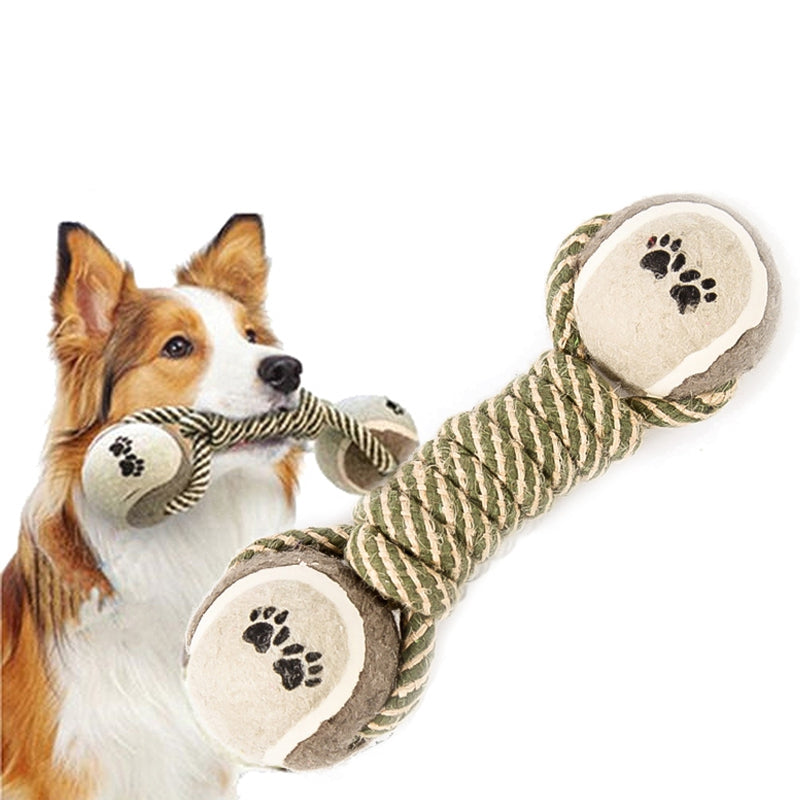 Pet Dog Chew Toys for Dog Dumbbell Rope Tennis Paw Ball Puppy Dog Teeth Cle