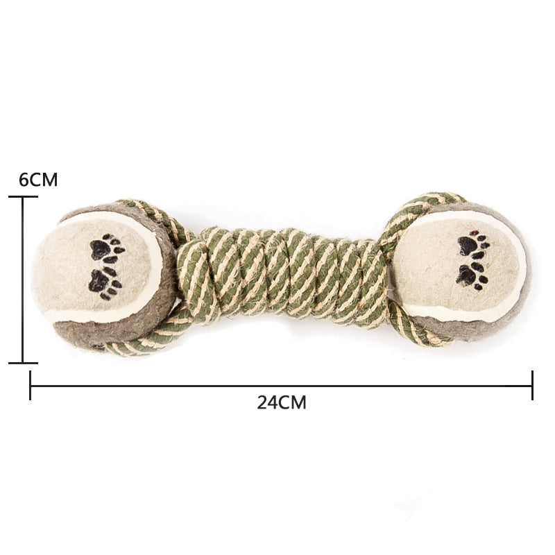 Pet Dog Chew Toys for Dog Dumbbell Rope Tennis Paw Ball Puppy Dog Teeth Cle