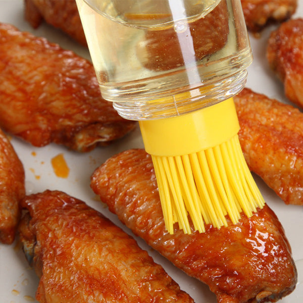 Kitchen BBQ Brushes Bakeware Tools High Temperature Resistant With Oil Bottle Silicone Brush