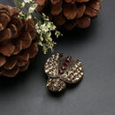 Ladies women alloy diamond cute insects brooch ladybug P5I6