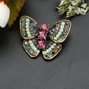 Ladies Women Alloy Diamond Cute Insect Brooch Butterflies M7Y4